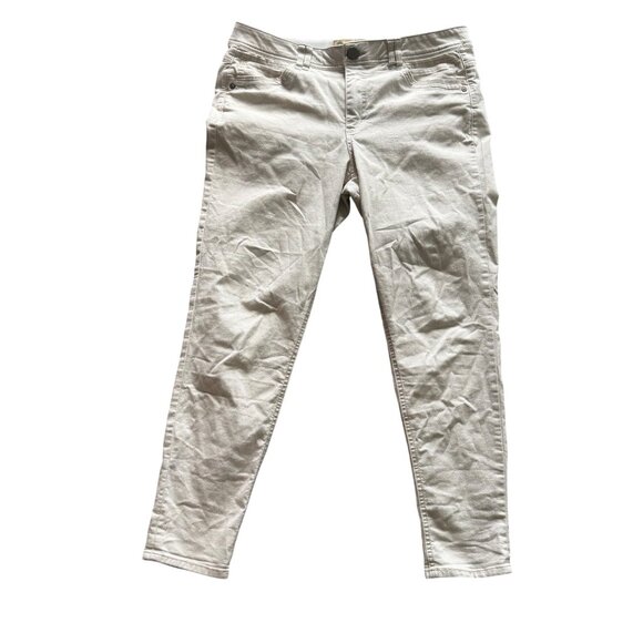 Democracy Womens Cream White Skinny Jeans Pants Size 14 Ab Technology - Picture 1 of 7